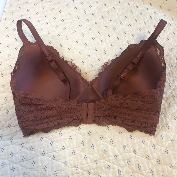 Aerie Real Happy Lightly Lined Bluegrass Lace Bra - Picture 3 of 8